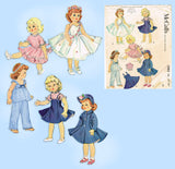1950s Original Vintage McCalls Pattern 1983 Large 30 Inch Sweet Sue Doll Clothes