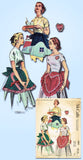 1950s Vintage McCalls Sewing Pattern 1991 Misses Holiday Novelty Apron Fits All