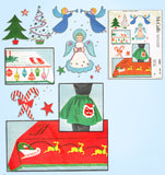 1950s Vintage McCall's Sewing Pattern 1997 Uncut Christmas Applique Trim Motifs - Vintage4me2
