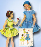 1950s Vintage McCall's Sewing Pattern 2017 Toddler Girls Party Dress & Slip Sz 6 -Vintage4me2