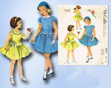 1950s Vintage McCall's Sewing Pattern 2017 Toddler Girls Party Dress & Slip Sz 6 -Vintage4me2