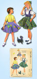 1950s Vintage McCalls Sewing Pattern 2021 Toddler Girls Circle Skirt Blouse Sz 6
