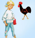1950s Vintage McCall's Sewing Pattern 2033 Toddler Girls Peddle Pushers & Blouse Sz 6 - Vintage4me2