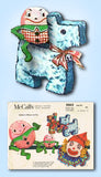 1950s Vintage McCalls Sewing Pattern 2063 Childs Stuffed Animal Pillows Dolls