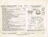 1950s Vintage McCalls Sewing Pattern 2063 Childs Stuffed Animal Pillows Dolls