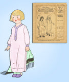 1920s Original Vintage McCall Pattern 2072 Toddler Girls Nightgown or Nightshirt