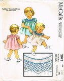 1950s Vintage McCall's Sewing Pattern 2075 Cute Baby Girls Smocked Dress 6 mos - Vintage4me2
