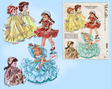 1950s Vintage McCalls Sewing Pattern 2084 14 to 15 Inch Little Girl Doll Clothes