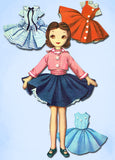 McCall 2097: 1950s Cute Betsy McCall Rag Doll & Clothes Vintage Sewing Pattern