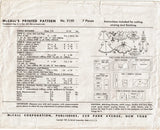 1950s Vintage McCalls Sewing Pattern 2150 Easy 9-10 Inch Dimunitive Doll Clothes