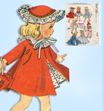 1950s Vintage McCalls Sewing Pattern 2150 Easy 9-10 Inch Dimunitive Doll Clothes