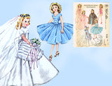 1950s Vintage McCalls Sewing Pattern 2162 High Heel Doll Clothes 12 In Revlon