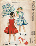 1950s Vintage McCall's Sewing Pattern 2199 Cute Uncut Girls Chicken Apron Sz 12