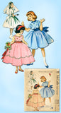 1950s Vintage McCall's Sewing Pattern 2210 Girls Formal Gown Party Dress Sz6