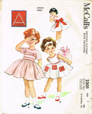 1950s Vintage McCalls Sewing Pattern 2301 Cute Baby Girls ABC Party Dress Size 1 - Vintage4me2