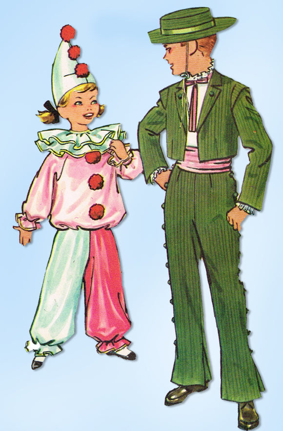 1950s Original Vintage McCall's Pattern 2305 Boy or Girls Caballero Costume Sz 6