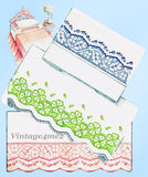 1950s Vintage McCall Embroidery Transfer 2317 Uncut X-Stitch Pcases -  Vintage4me2
