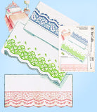 1950s Vintage McCall Embroidery Transfer 2317 Uncut X-Stitch Pcases -  Vintage4me2
