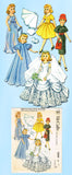 1950s Vintage McCalls Sewing Pattern 2342 Revlon Doll 22 In Bridal Doll Clothes