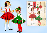 McCall 2352: 1950s Toddler Girls Christmas Skirt Size 5 Vintage Sewing Pattern