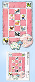 1950s Original Vintage McCall's Embroidery Transfer 2363 Uncut Crib Quilt & Toy