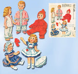 1960s Vintage McCalls Sewing Pattern 2412 11-12 In Tiny Tears Baby Doll Clothes - Vintage4me2