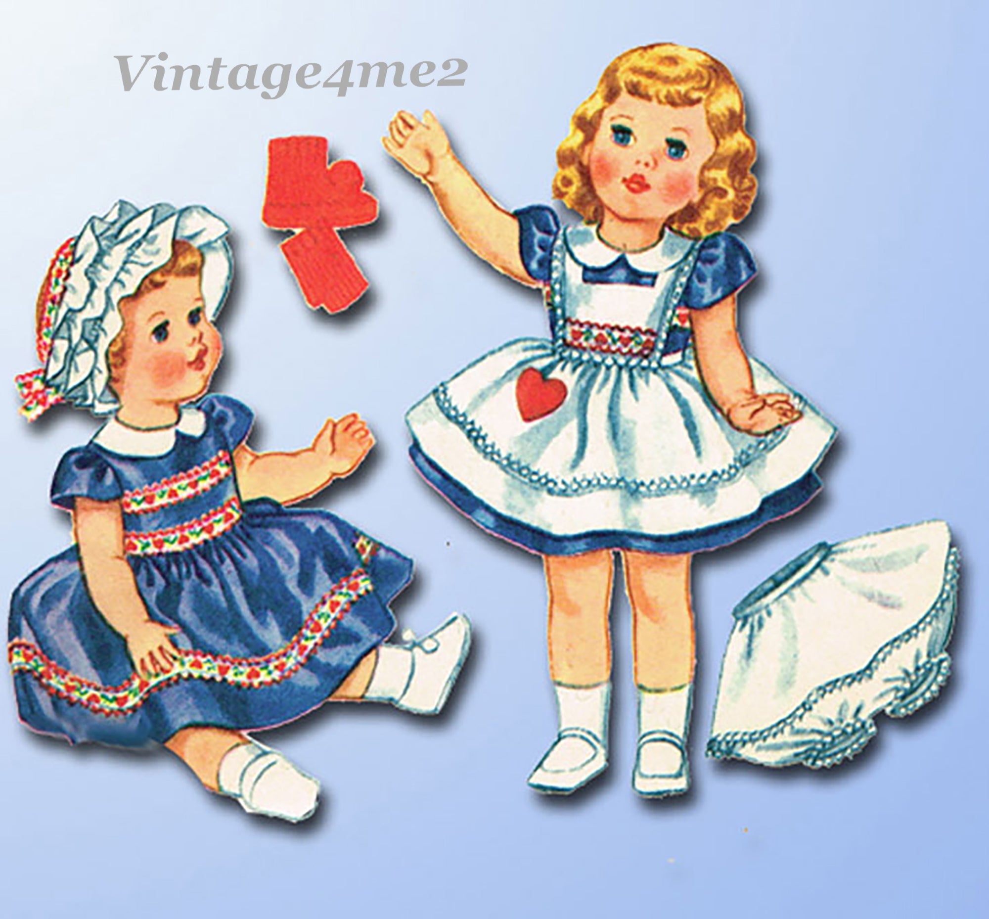1960s Vintage McCalls Pattern 2412 Cute 19-21 In Baby Doll Clothes – Vintage4me2 1960s Vintage McCalls Pattern 2412 Cute 19-21 In Baby Doll Clothes – Vintage4me2