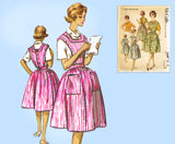 1960s Vintage McCall's Sewing Pattern 2429 Uncut Misses Apron Dress Size 38 Bust