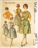 1960s Vintage McCall's Sewing Pattern 2429 Uncut Misses Apron Dress Size 38 Bust