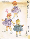 1960s Vintage McCall's Sewing Pattern 2447 Helen Lee Baby Girls Dress Size 1