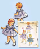 1960s Vintage McCall's Sewing Pattern 2447 Helen Lee Baby Girls Dress Size 1