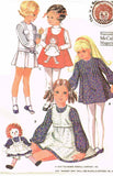 1970s Vintage McCalls Sewing Pattern 2530 Toddler Girls Raggedy Ann Dress Sz 6x -Vintage4me2