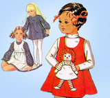 1970s McCalls Sewing Pattern 2530 Uncut Toddler Girls Raggedy Ann Dress Size 4 -Vintage4me2
