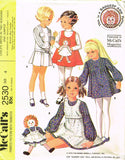 1970s McCalls Sewing Pattern 2530 Uncut Toddler Girls Raggedy Ann Dress Size 4 -Vintage4me2