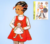 1970s McCalls Sewing Pattern 2530 Uncut Toddler Girls Raggedy Ann Dress Size 4 -Vintage4me2