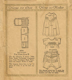 1920s Original Vintage McCall Pattern 2576 Girls Bloomer Dress & Pantalettes Sz8