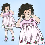 1920s Original Vintage McCall Pattern 2576 Girls Bloomer Dress & Pantalettes Sz8
