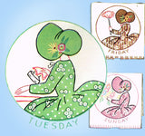 1930s ORIG Vintage McCall Embroidery Transfer 261 Uncut Sunbonnet Sue Tea Towels - Vintage4me2