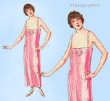 McCall 2738: 1920s Rare Misses Evening Slip Sz 38 Bust Vintage Sewing Pattern