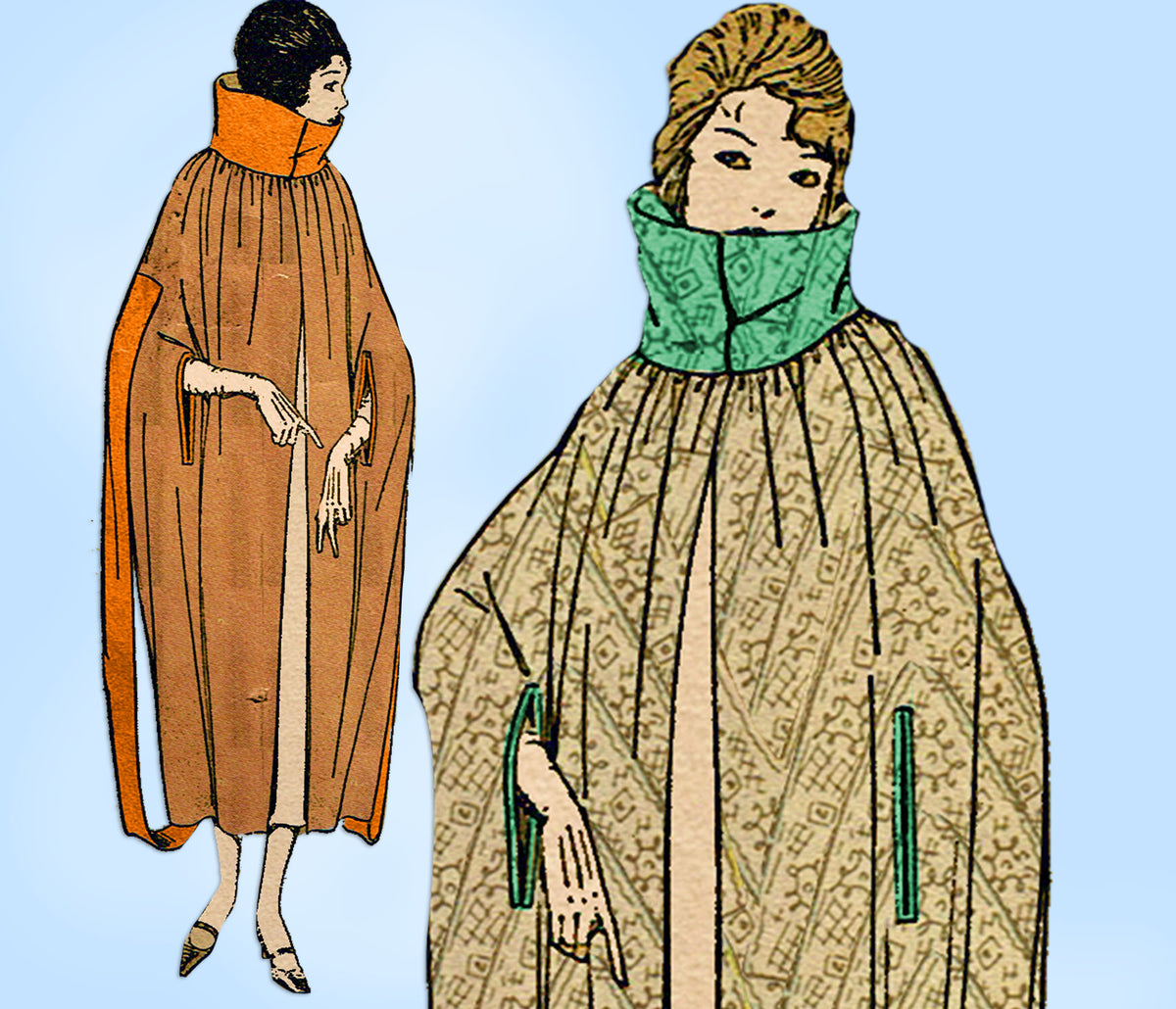 McCall 2744: Rare 1920s Misses Opera Cape Sz 38 40 Bust Vintage Sewing ...