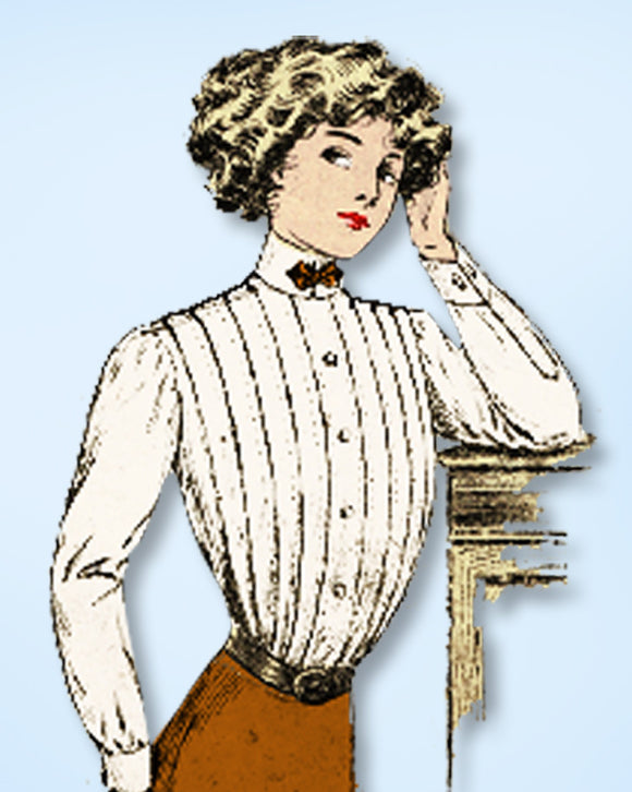 1910s Vintage McCall Sewing Pattern 2763 Ladies Gibson Girls Shirt Waist Sz 34 B