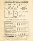 McCall 285: 1930s Little Girls Pleated Dress Size 10 Vintage Sewing Pattern