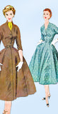 1950s Vintage McCalls Sewing Pattern 3002 Uncut Misses Dress & Scarf Size 34 B
