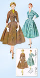1950s Vintage McCalls Sewing Pattern 3002 Uncut Misses Dress & Scarf Size 34 B