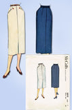 1950s Vintage McCalls Sewing Pattern 3079 Misses Slender Skirt Size 26 Waist
