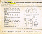 1950s Original Vintage McCalls Sewing Pattern 3087 Men's Sport Shirt Sz Medium