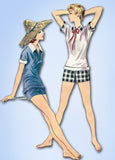 1950s Vintage Misses Shorts and Shirts Uncut McCalls Sewing Pattern Size 31 - Vintage4me2