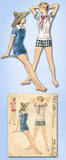 1950s Vintage Misses Shorts and Shirts Uncut McCalls Sewing Pattern Size 31 - Vintage4me2