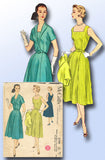 1950s Vintage McCalls Sewing Pattern 3199 Easy Misses Sun Dress and Bolero 37B