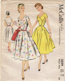 McCall 3229: 1950s Uncut Misses Party Dress Size 30 Bust Vintage Sewing Pattern